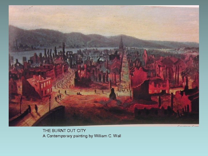 THE BURNT OUT CITY A Contemporary painting by William C. Wall 