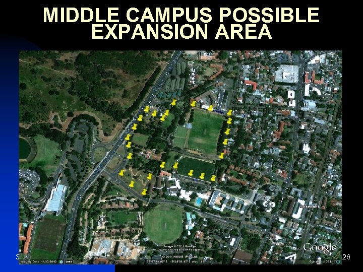 MIDDLE CAMPUS POSSIBLE EXPANSION AREA 3/18/2018 26 