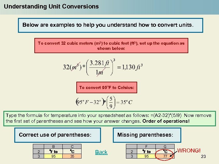Understanding Unit Conversions Below are examples to help you understand how to convert units.