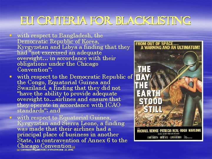 EU CRITERIA FOR BLACKLISTING § with respect to Bangladesh, the Democratic Republic of Korea,