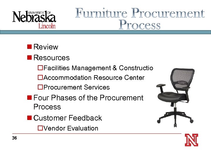 n Review n Resources o. Facilities Management & Construction o. Accommodation Resource Center o.