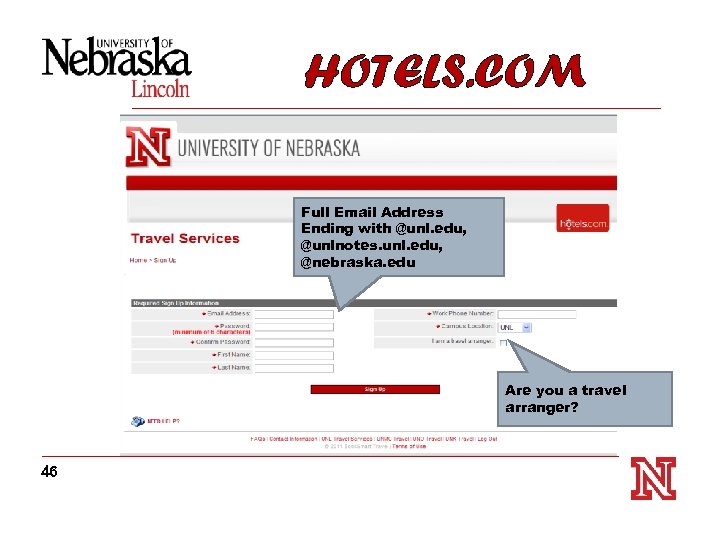 HOTELS. COM Full Email Address Ending with @unl. edu, @unlnotes. unl. edu, @nebraska. edu