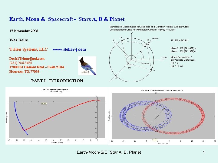 Earth, Moon & Spacecraft - Stars A, B & Planet 17 November 2006 Wes