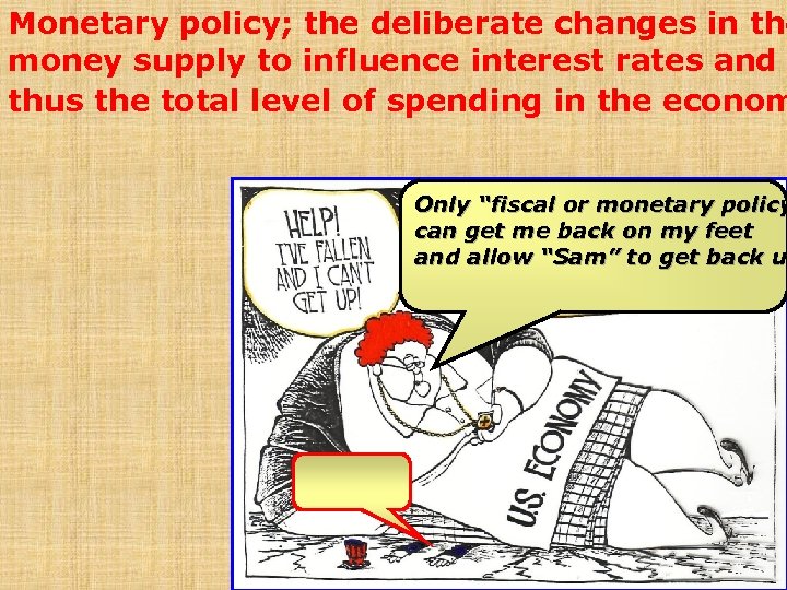Monetary policy; the deliberate changes in the money supply to influence interest rates and