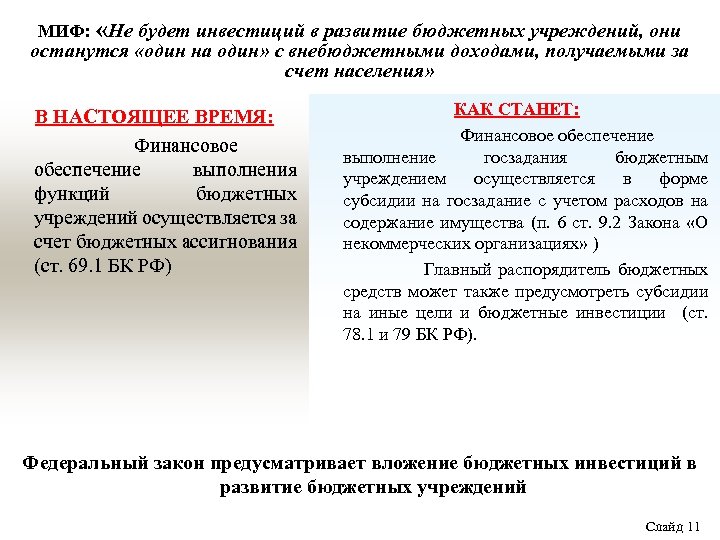 МИФ: «Не будет инвестиций в развитие бюджетных учреждений, они останутся «один на один» с