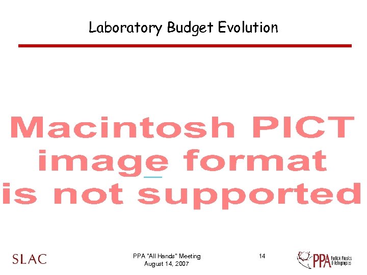Laboratory Budget Evolution PPA 