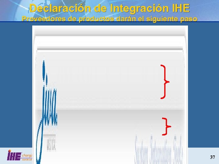 Declaración de Integración IHE Proveedores de productos darán el siguiente paso 37 