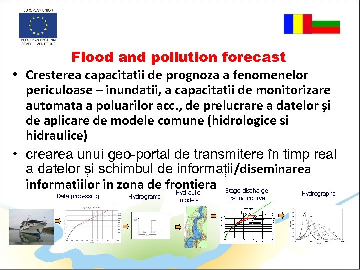 Flood and pollution forecast • Cresterea capacitatii de prognoza a fenomenelor periculoase – inundatii,
