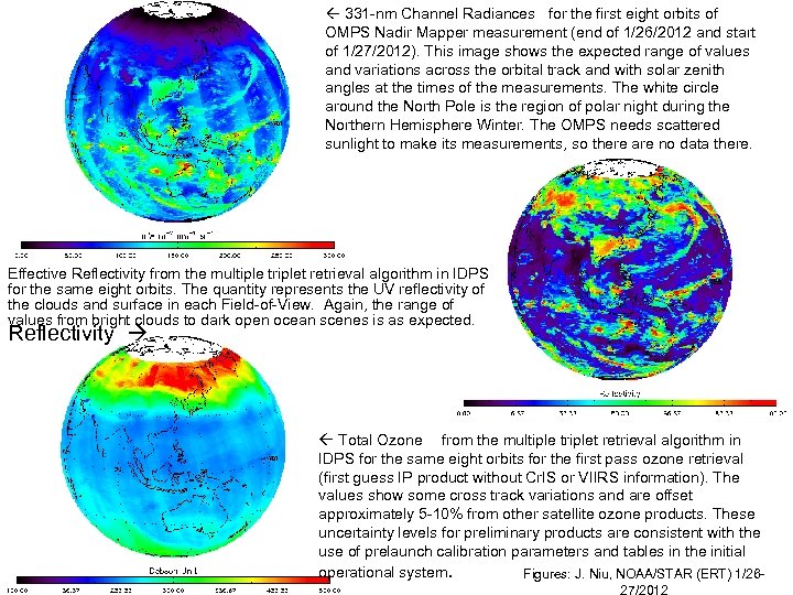  331 -nm Channel Radiances for the first eight orbits of OMPS Nadir Mapper