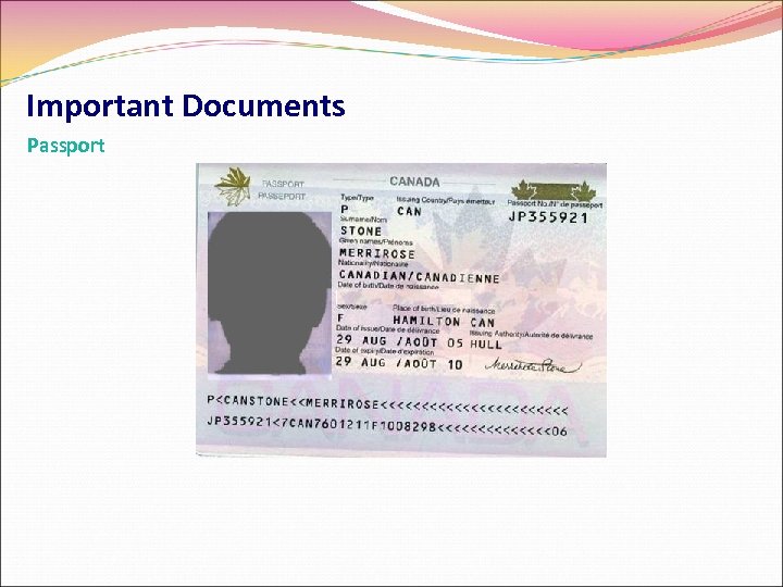 Important Documents Passport 