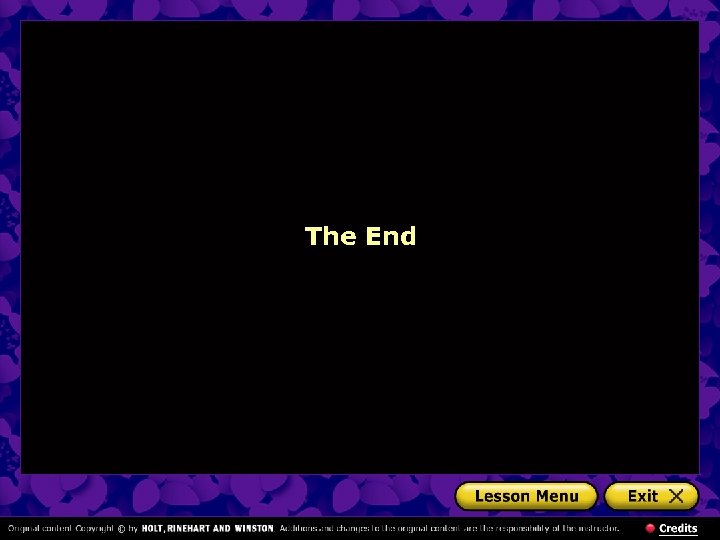 The End 