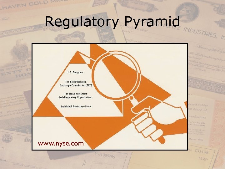 Regulatory Pyramid www. nyse. com 