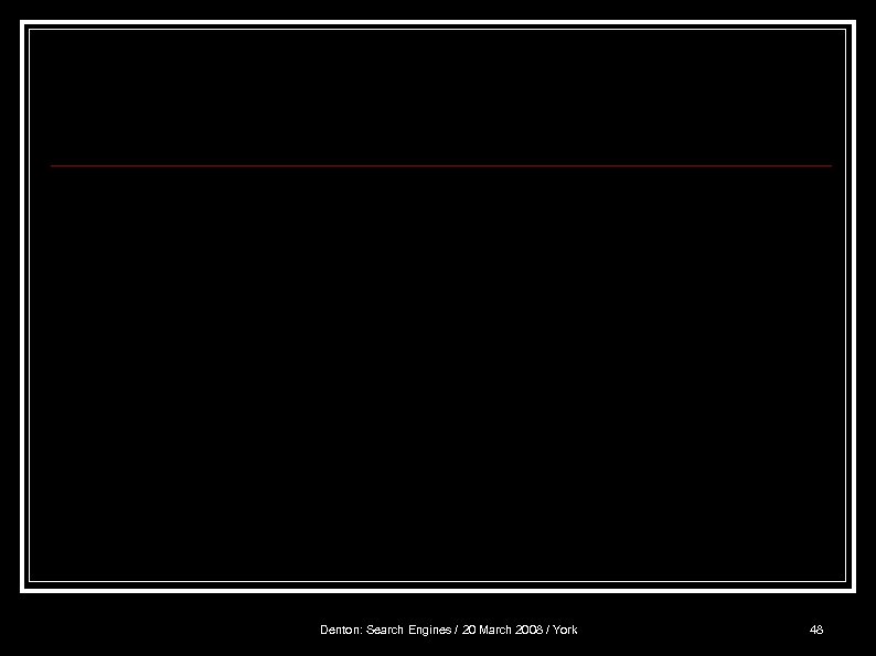 Denton: Search Engines / 20 March 2008 / York 48 