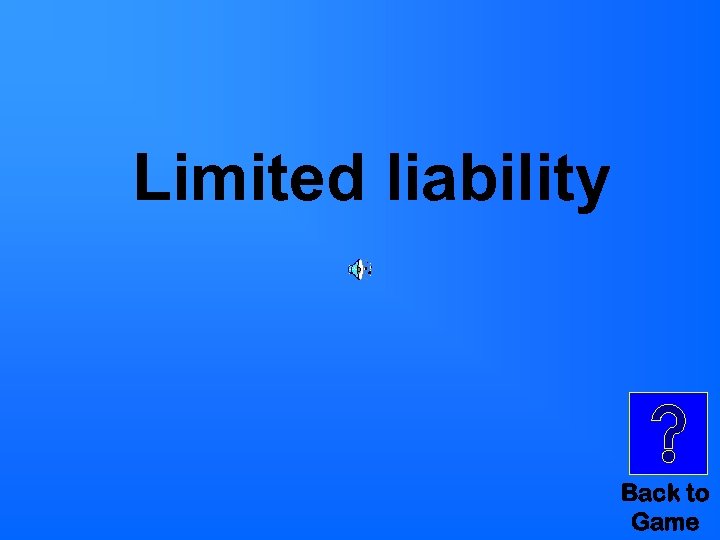 Limited liability Back to Game 