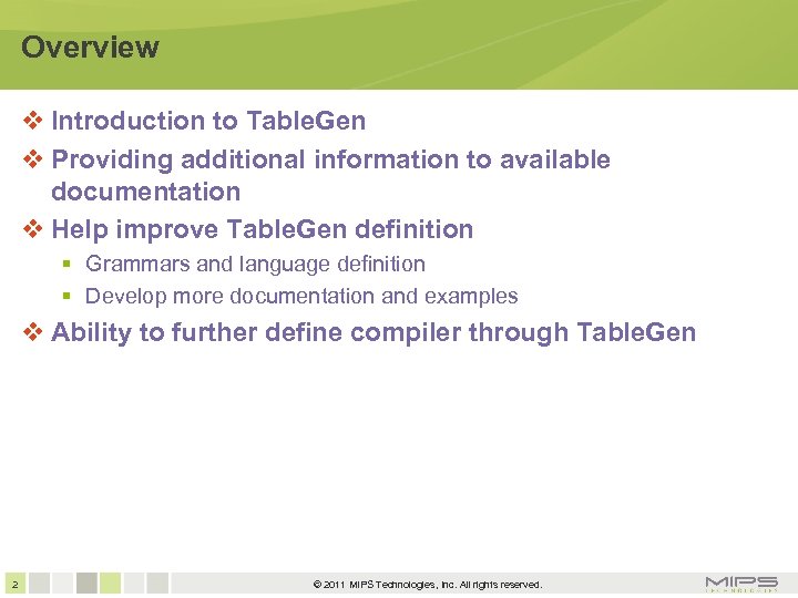 Overview Introduction to Table. Gen Providing additional information to available documentation Help improve Table.
