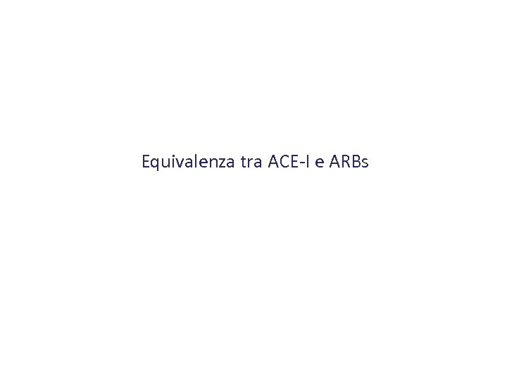 Equivalenza tra ACE-I e ARBs 