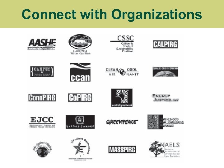 Connect with Organizations 