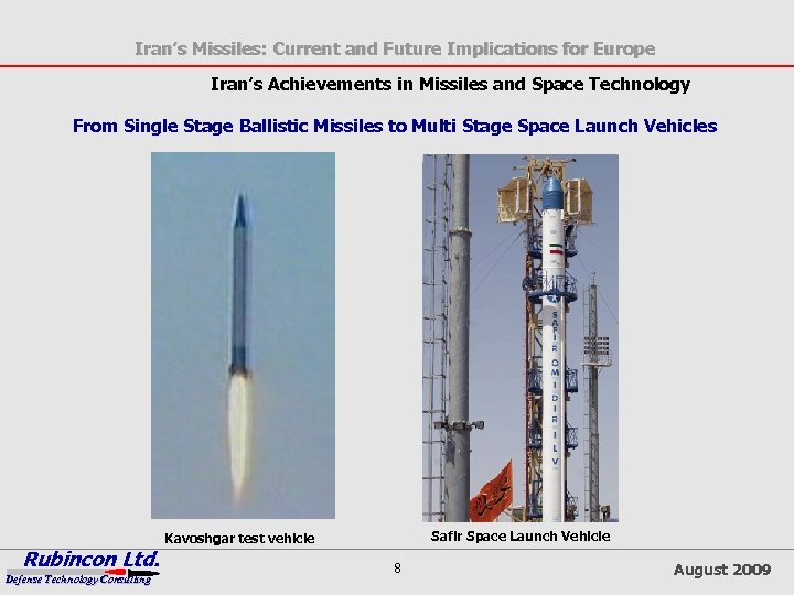Iran’s Missiles: Current and Future Implications for Europe Iran’s Achievements in Missiles and Space