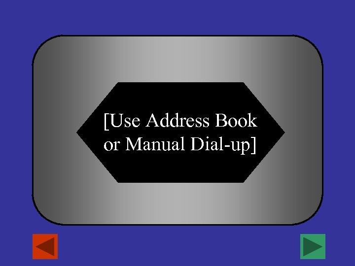 [Use Address Book or Manual Dial-up] 