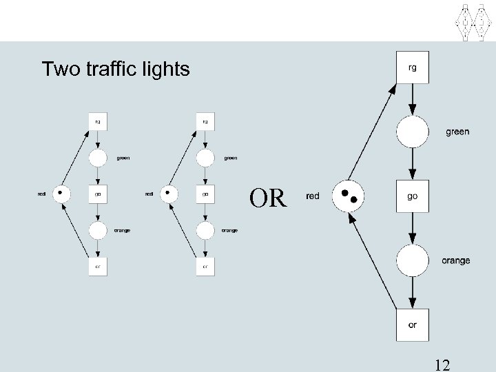 Two traffic lights OR 12 