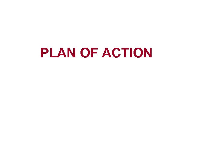 PLAN OF ACTION 