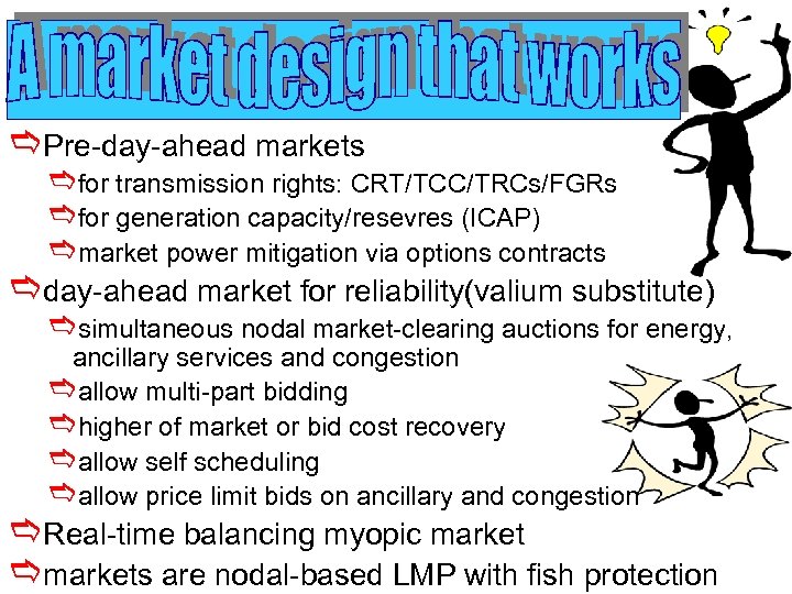e. Pre-day-ahead markets efor transmission rights: CRT/TCC/TRCs/FGRs efor generation capacity/resevres (ICAP) emarket power mitigation