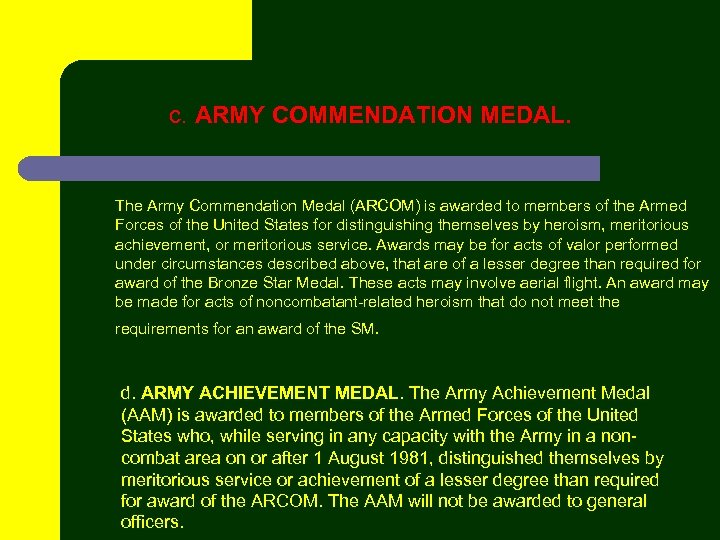 Award Writing for Dummies References for Army military