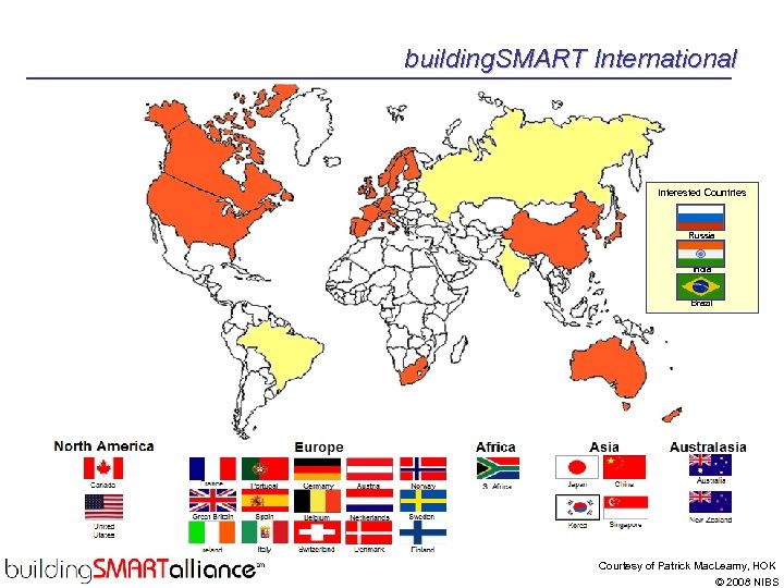 building. SMART International Interested Countries Russia India Brazil Courtesy of Patrick Mac. Leamy, HOK