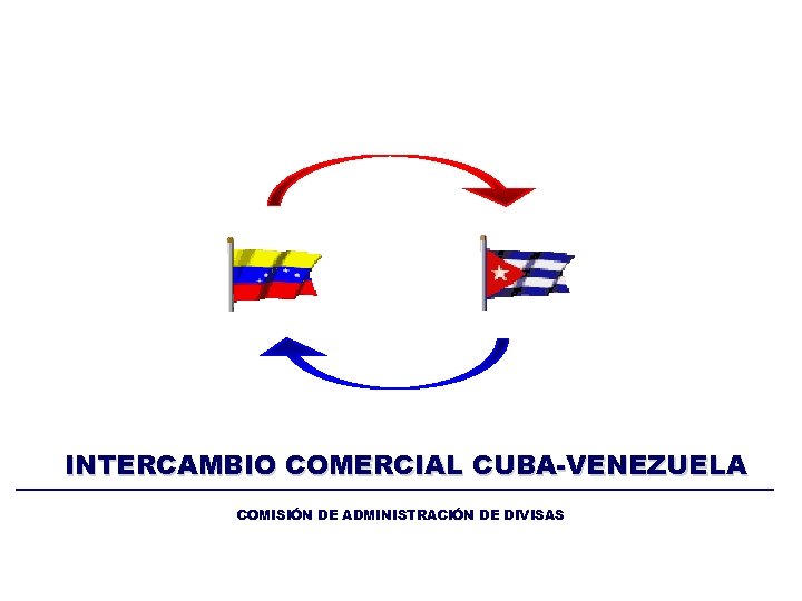 INTERCAMBIO COMERCIAL CUBA-VENEZUELA COMISIÓN DE ADMINISTRACIÓN DE DIVISAS 