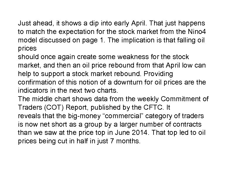 Just ahead, it shows a dip into early April. That just happens to match