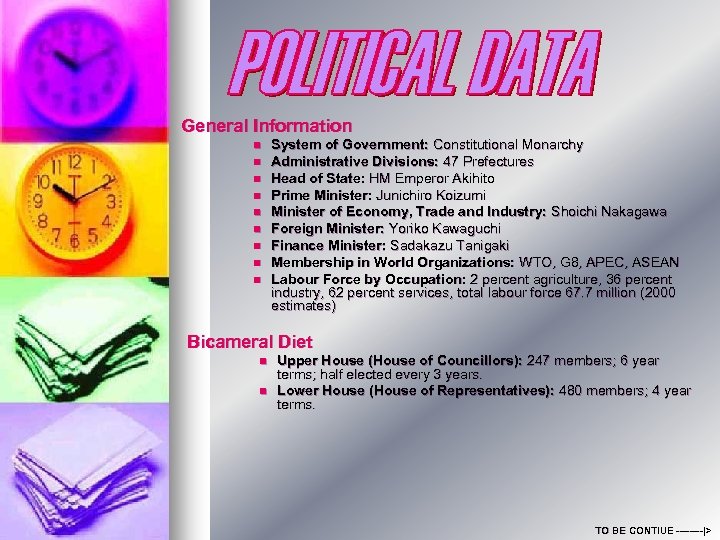 General Information n n n n System of Government: Constitutional Monarchy Administrative Divisions: 47