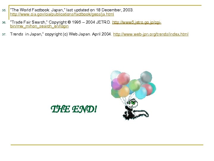 35. “The World Factbook: Japan, ” last updated on 18 December, 2003. http: //www.