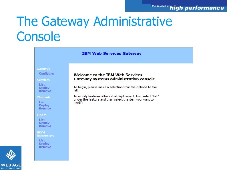 The Gateway Administrative Console 
