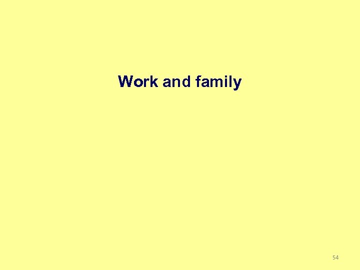 Work and family 54 
