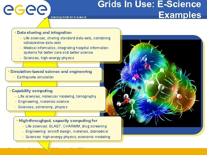 Enabling Grids for E-scienc. E Grids In Use: E-Science Examples • Data sharing and