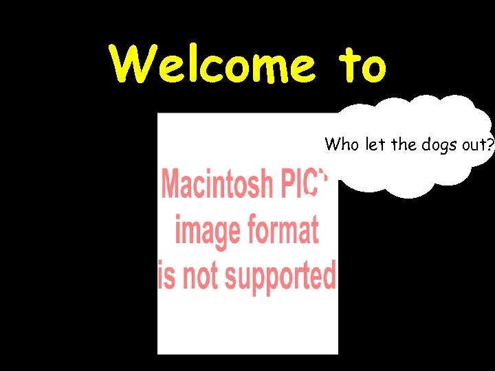 Welcome to Who let the dogs out? 