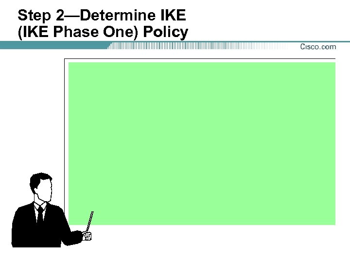 Step 2—Determine IKE (IKE Phase One) Policy 