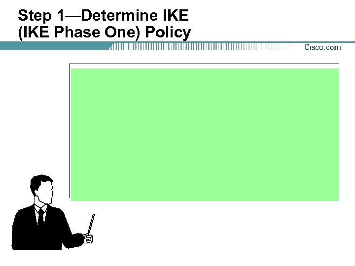 Step 1—Determine IKE (IKE Phase One) Policy 