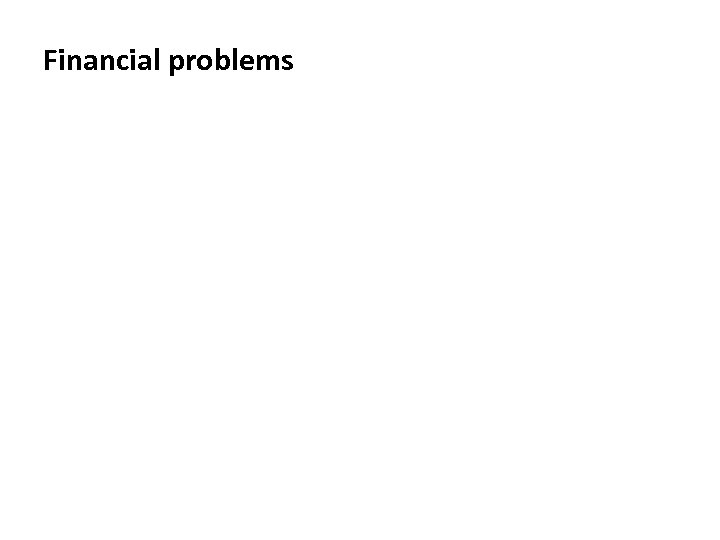 Financial problems 