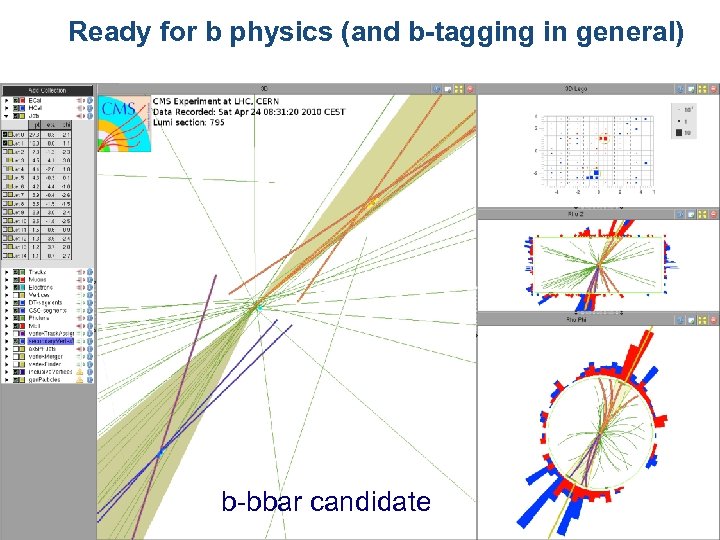 Ready for b physics (and b-tagging in general) b-bbar candidate 9 