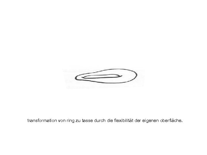 transformation von ring zu tasse durch die flexibilität der eigenen oberfläche. 