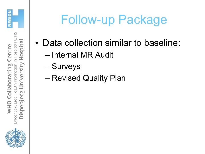 Bispebjerg University Hospital Evidence-Based Health Promotion in Hospitals & HS WHO Collaborating Centre Follow-up