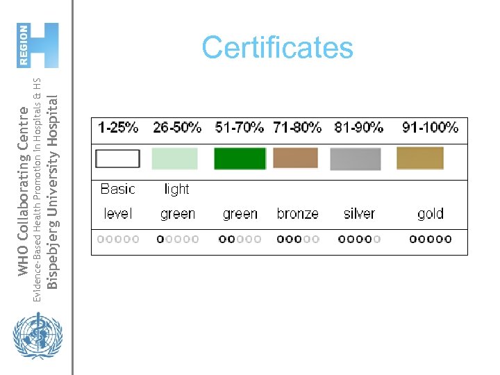 Bispebjerg University Hospital Evidence-Based Health Promotion in Hospitals & HS WHO Collaborating Centre Certificates