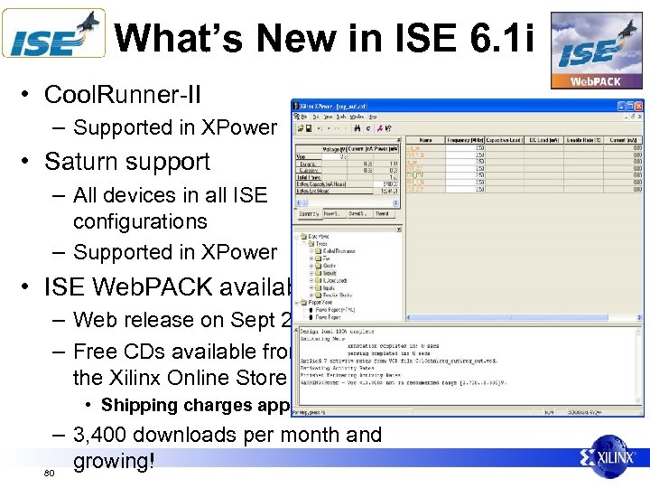 What’s New in ISE 6. 1 i • Cool. Runner-II – Supported in XPower