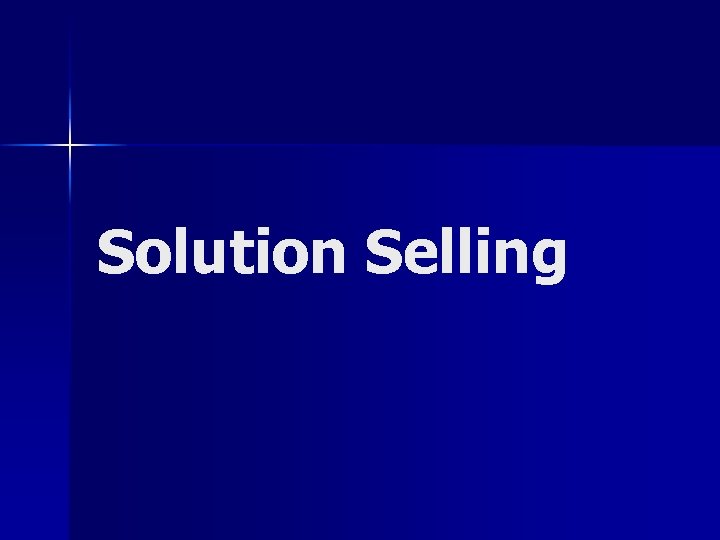 Solution Selling 