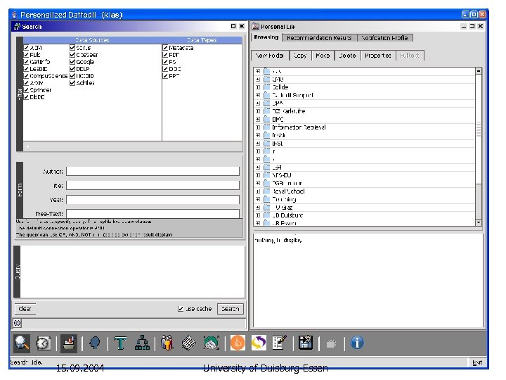 15. 09. 2004 University of Duisburg-Essen 