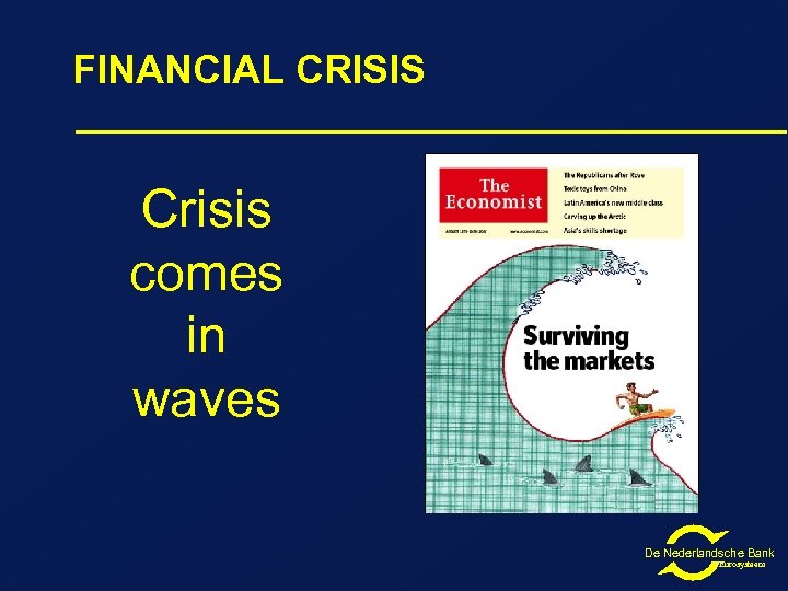 FINANCIAL CRISIS Crisis comes in waves De Nederlandsche Bank Eurosysteem 
