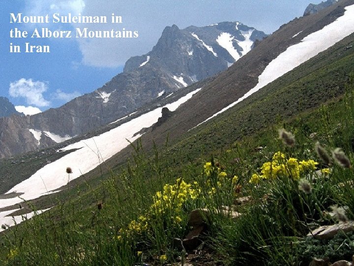 Mount Suleiman in the Alborz Mountains in Iran 