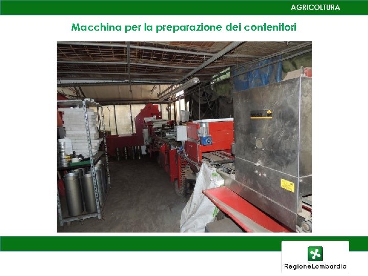 Macchina per la preparazione dei contenitori 