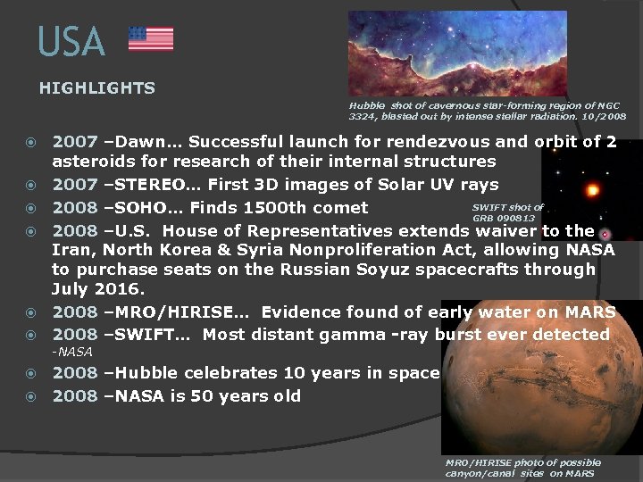 USA HIGHLIGHTS Hubble shot of cavernous star-forming region of NGC 3324, blasted out by